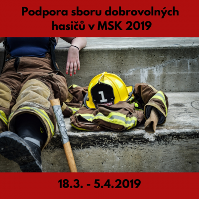 Podpora sboru dobrovolných hasičů v MSK 2019